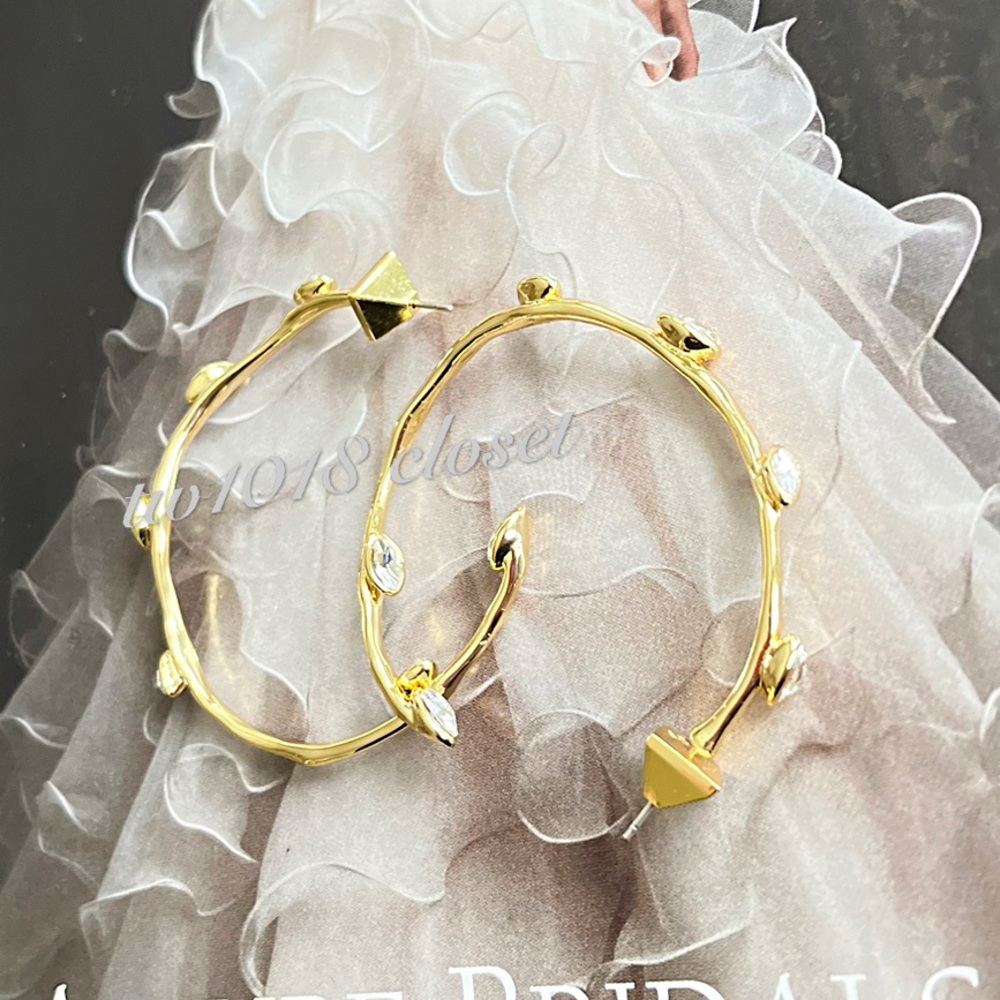 Alexis Bittar Nanette Crystal Hoop Earrings - Picture 3 of 11